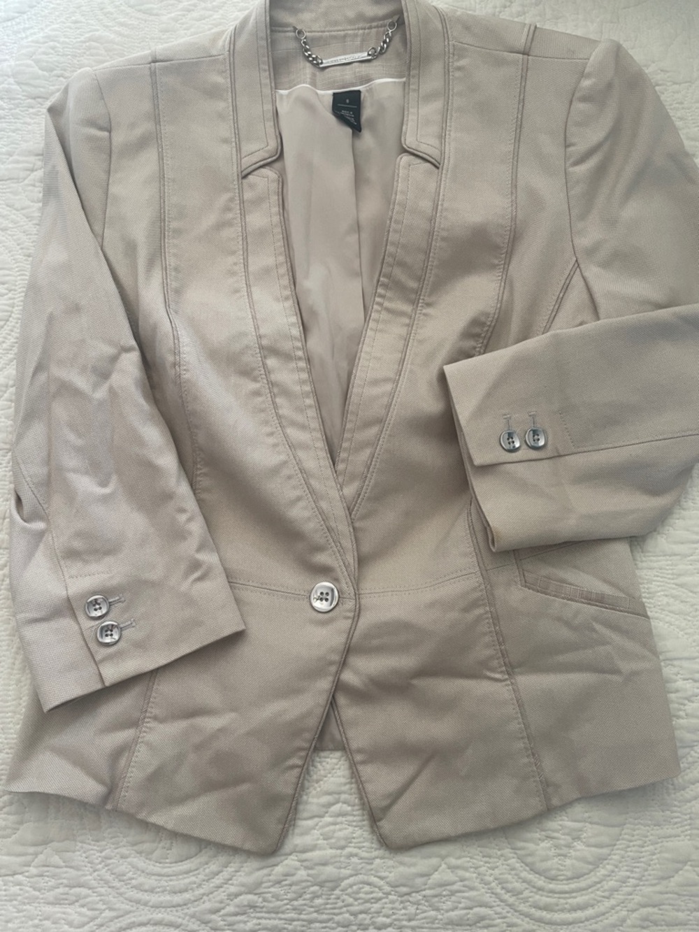 Women’s Tailored Cream Blazer Jacket